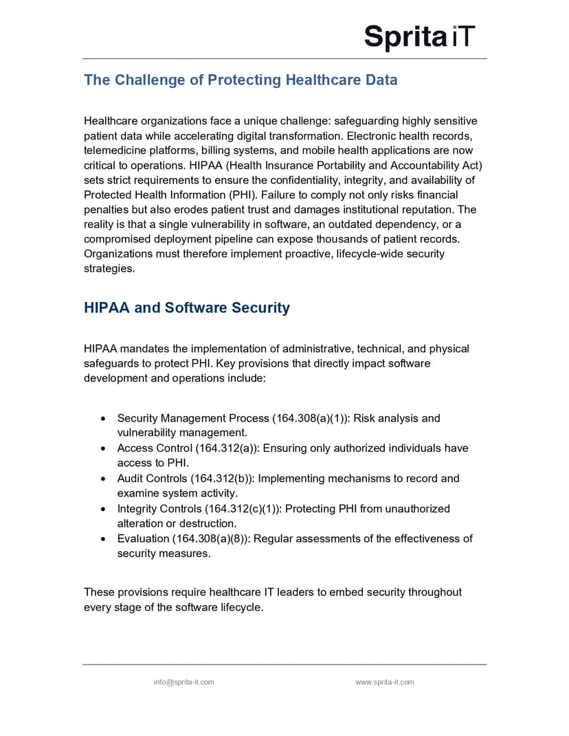 Cover of Executive Whitepaper — HIPAA