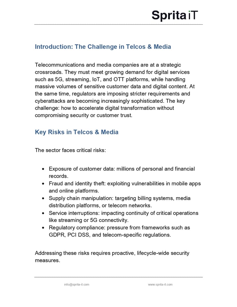 Cover of Executive Whitepaper — Telcos & Media