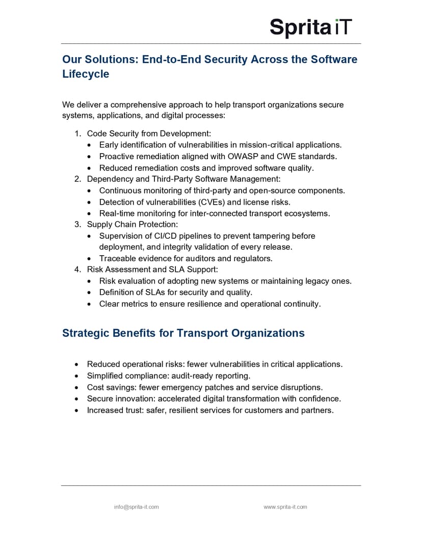 Cover of Executive Whitepaper — Transport